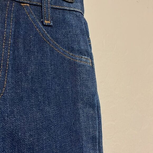 Vintage 1970’s Levi’s Orange Tab Kids’ size 8 Wide Leg Blue Denim Jeans - Picture 9 of 12